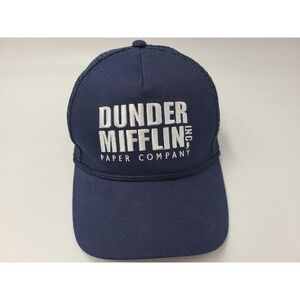 The Office Dunder Mifflin Paper Company Mesh Snapback (Fits Small) Hat Cap Blue